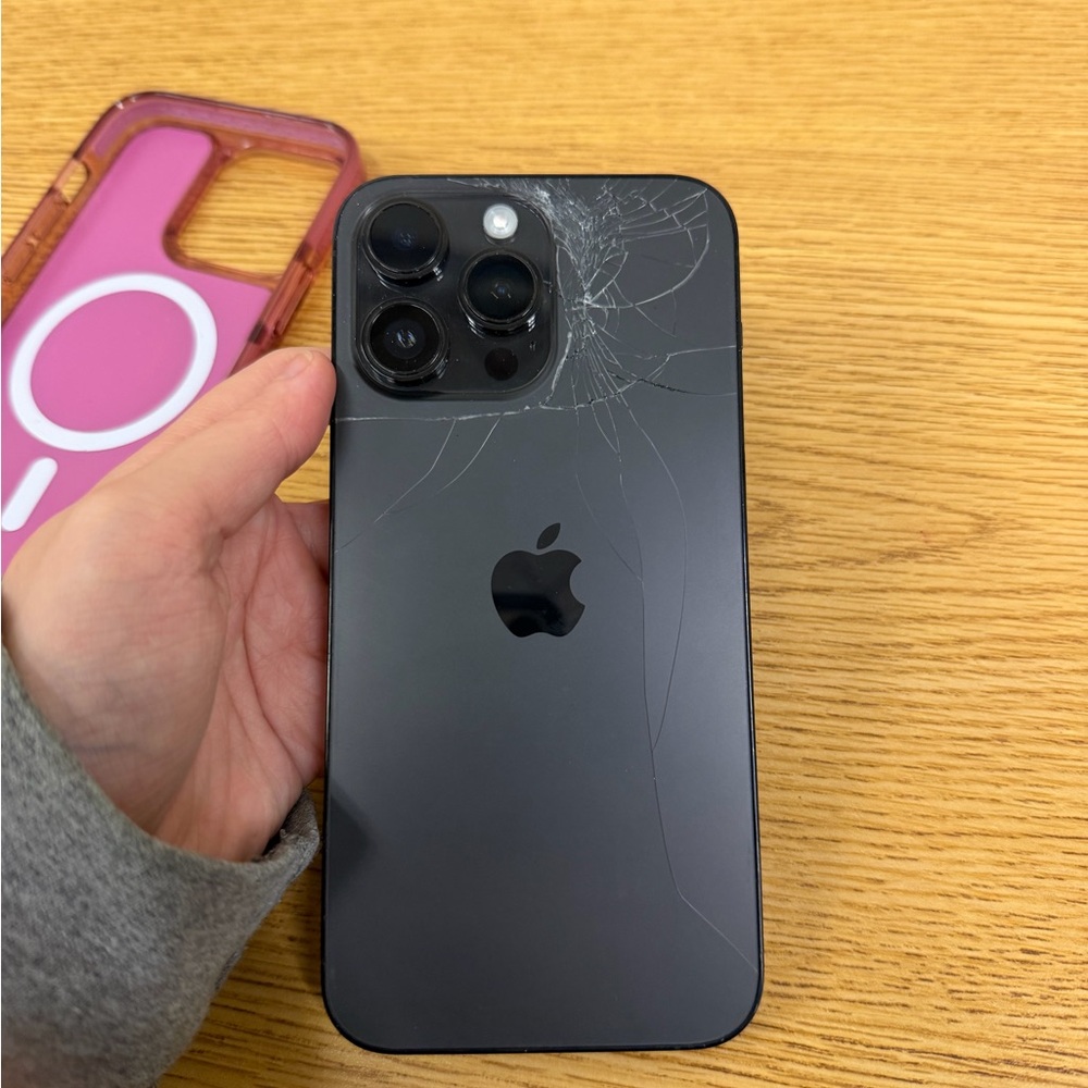 Apple iPhone with Black Case